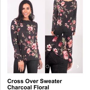Cross over sweater